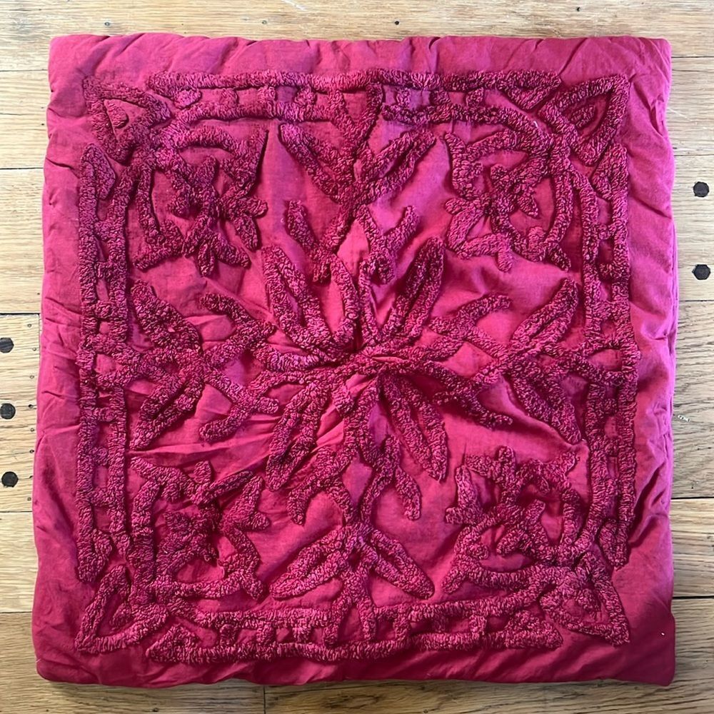 Pottery Barn Red Euro Sham